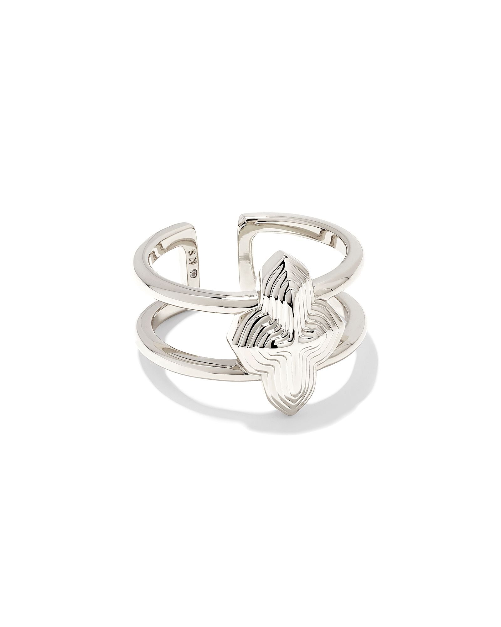 Sale Abbie Metal Double Band Ring Silver
