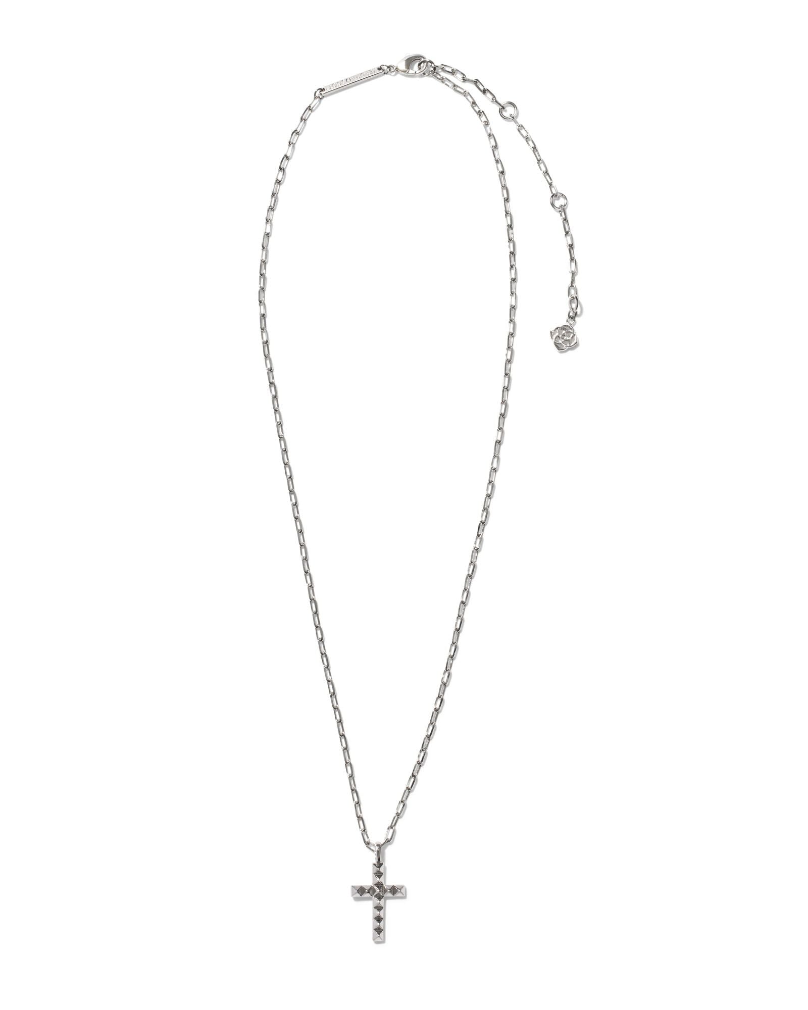 Sale Jada Cross Short Pendant Necklace Silver