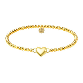 bara boheme Jewelry - Bracelets Heart Conector 14K Gold-Filled Stretchy Bracelet