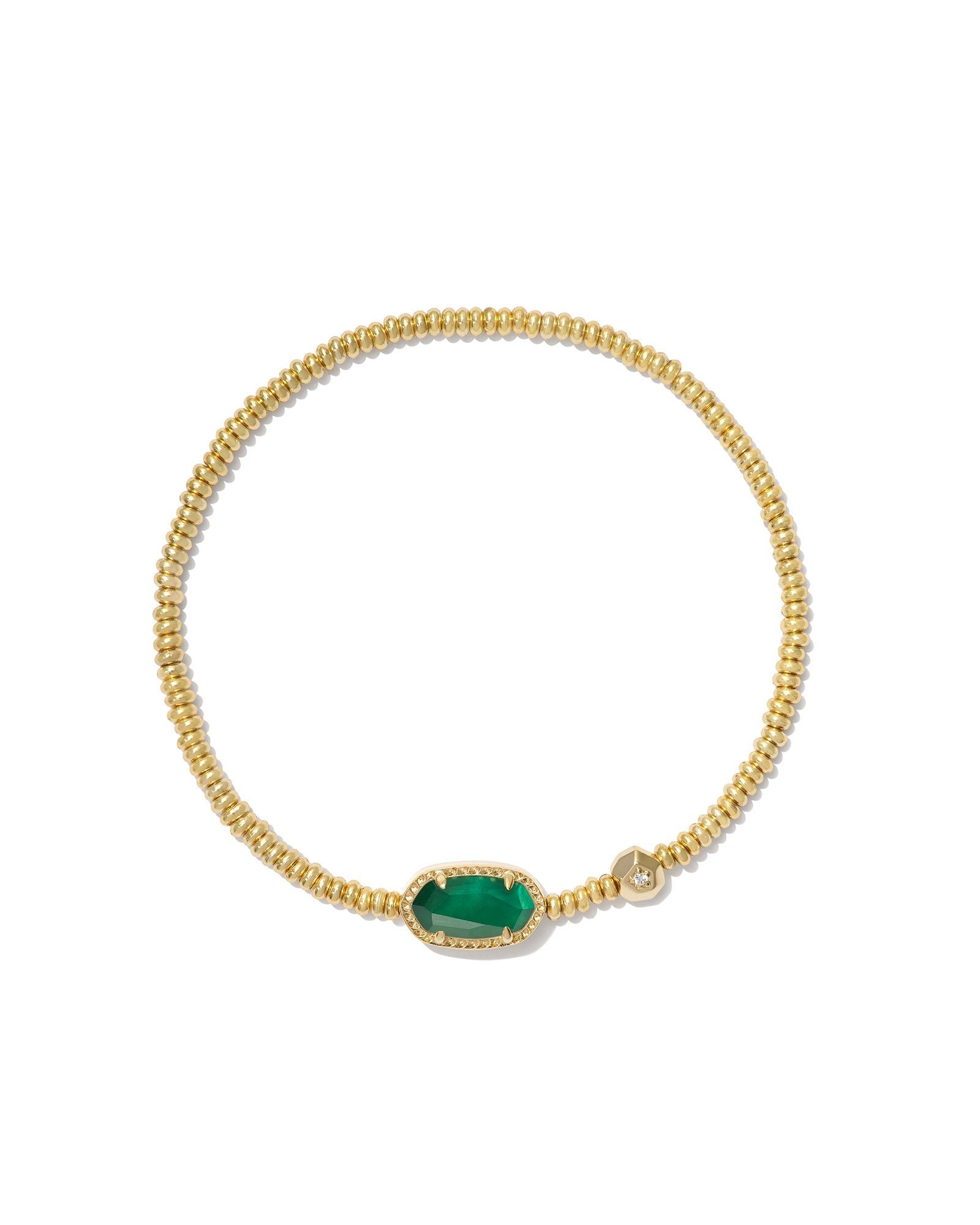 Grayson Gold Stretch Bracelet Emerald Illusion