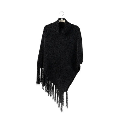 Britt's Knits Outerwear - Jackets Final Sale Beyond Soft Cowl Neck Poncho Black