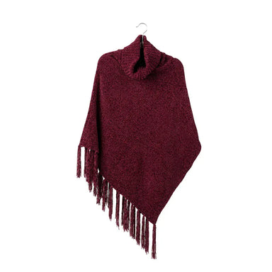 Britt's Knits Outerwear - Jackets Final Sale Beyond Soft Cowl Neck Poncho Wine
