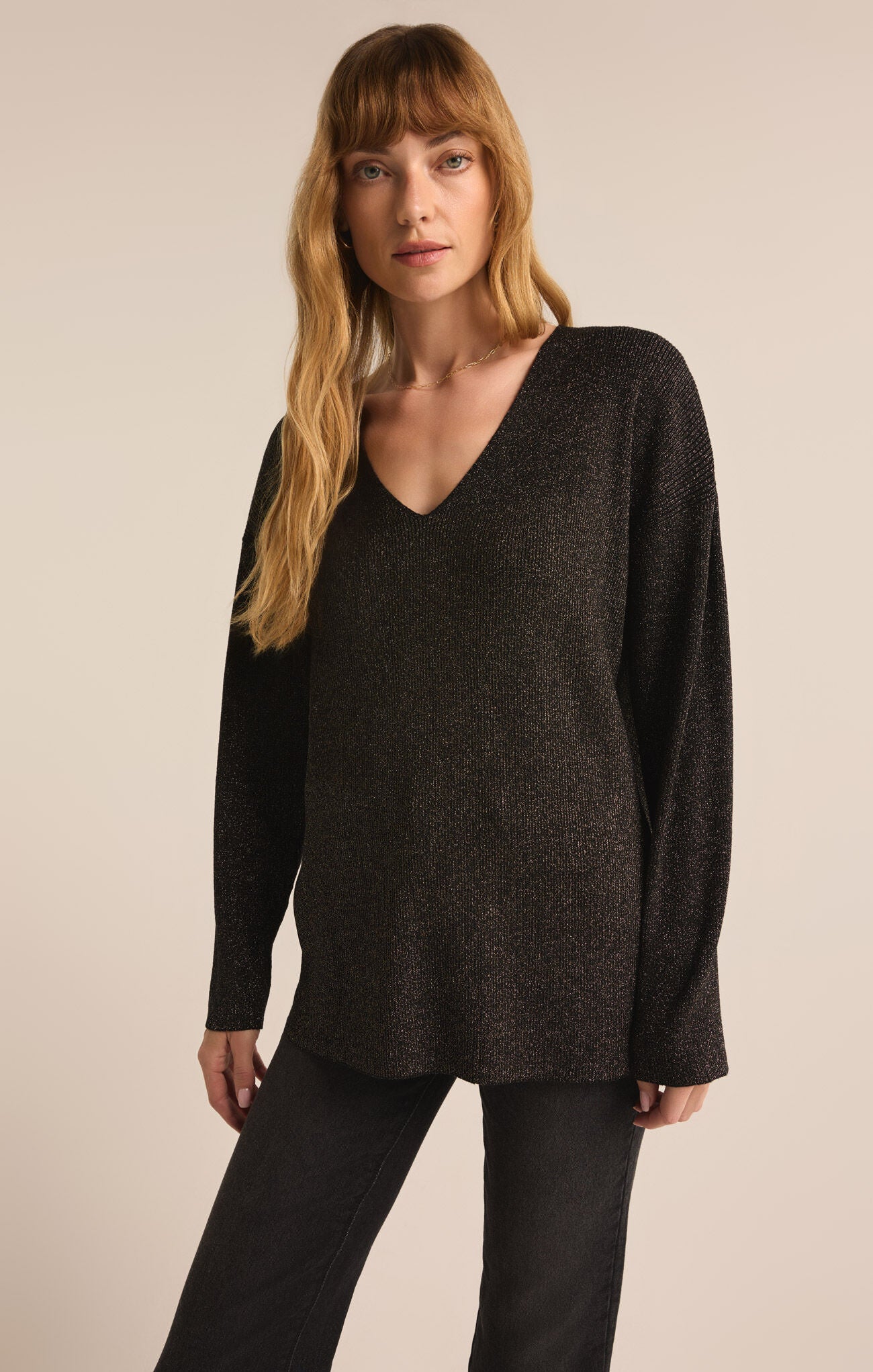 Final Sale Goldie V-Neck Sweater Black