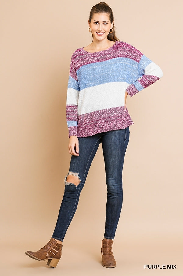 Final Sale Multi Color Long Sleeve Sweater