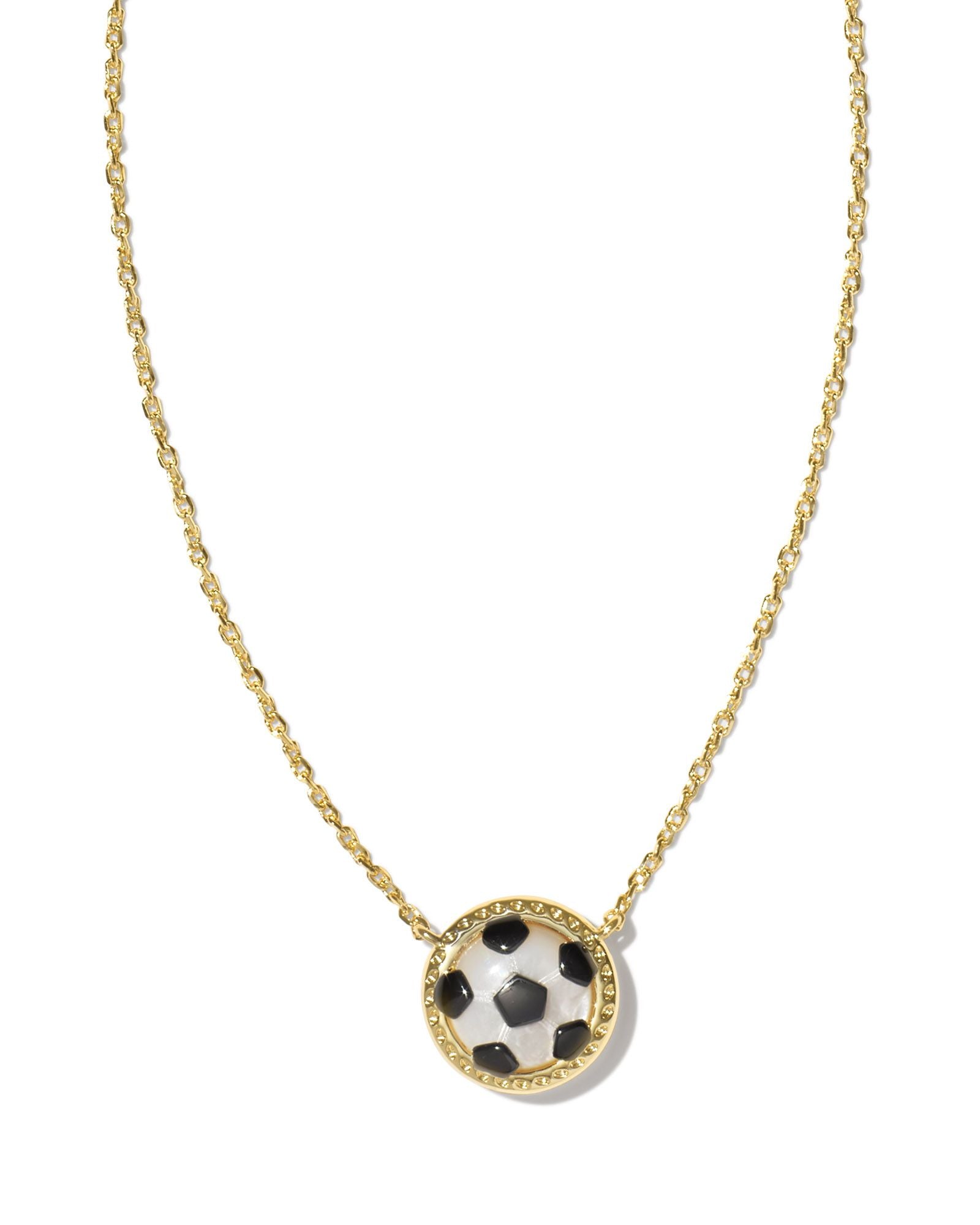 Soccer Gold Short Pendant Necklace