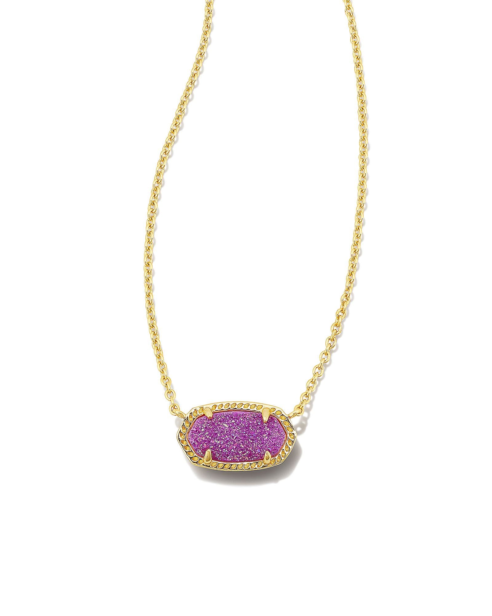 Elisa Necklace Drusy Mulberry