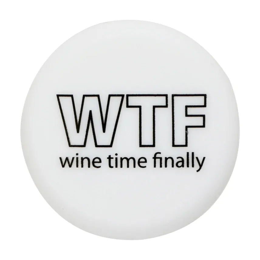 CapaBunga Home - Drinkware WTF (Wine Time Finally) Wine Caps 6 Styles