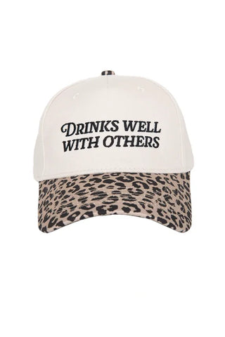 Katydid Accessories - Hats Drinks Well With Others Vintage Hat Leopard/Tan