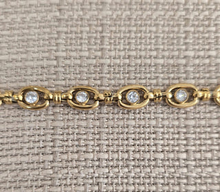 Chansuttpearls Jewelry - Bracelets Brooke Rhinestone & Gold Bracelet