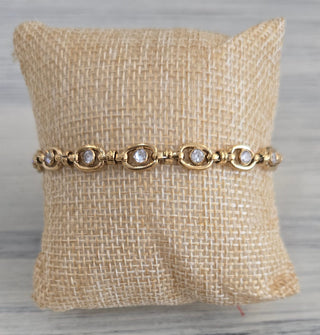 Chansuttpearls Jewelry - Bracelets Brooke Rhinestone & Gold Bracelet