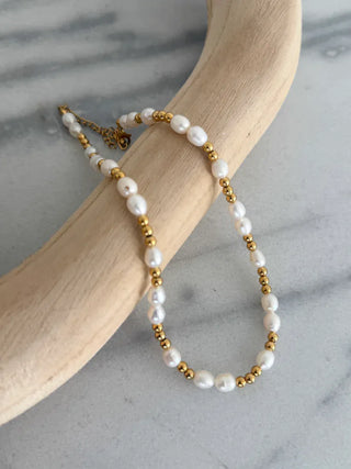 Chansuttpearls Jewelry - Necklaces Allison Pearl & Gold Necklace