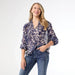 Coco+Carmen Tops - Blouse Xsm Sale Ravenna Sheer Print V-Neck Blouse