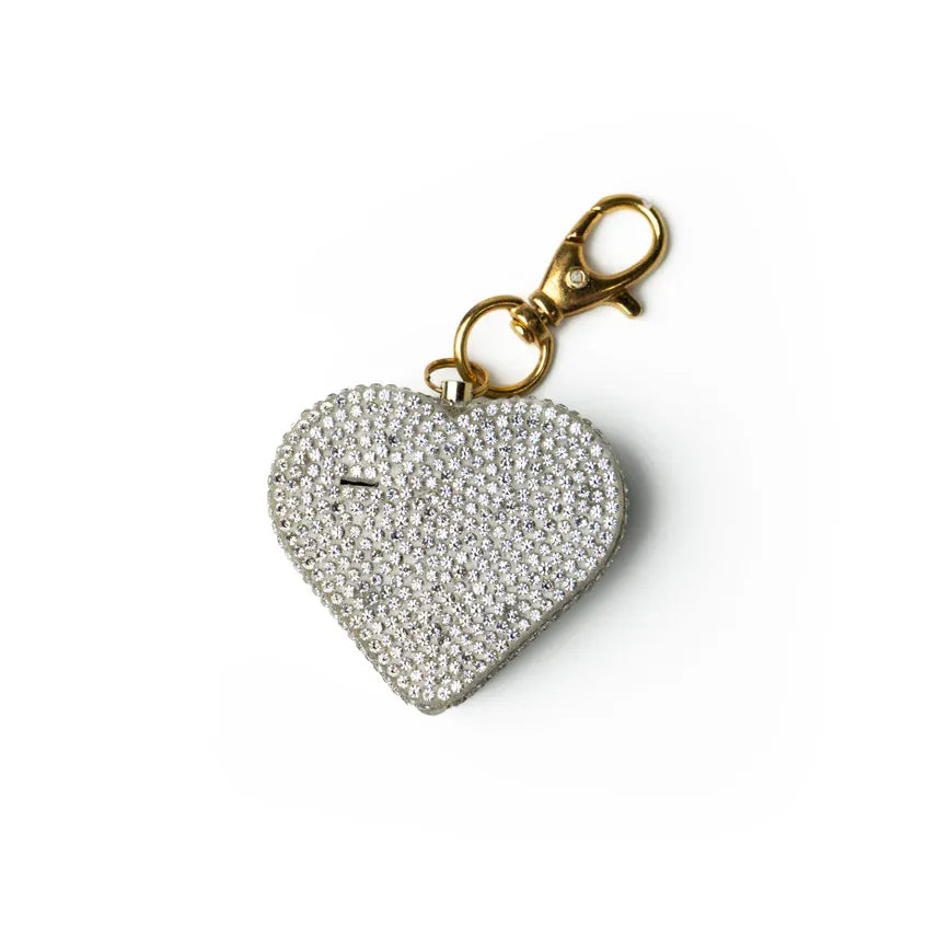 Crush Accessories - Key Chains White Crystals Charm Alarm 2-in-1 Alarm & Flashlight 3 colors