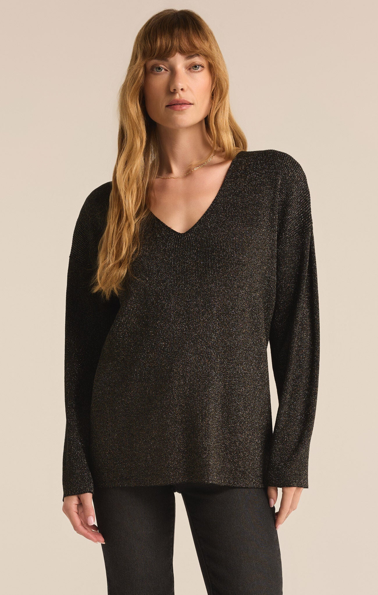 Final Sale Goldie V-Neck Sweater Black