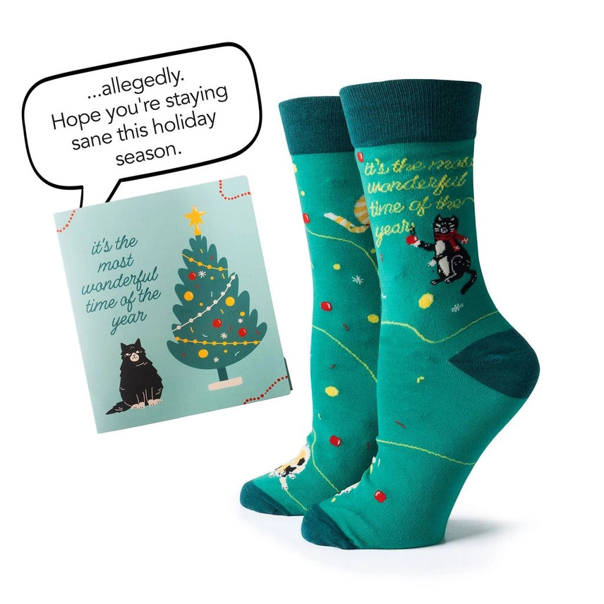 Two Left Feet Holiday Gift Card & Sock Set 6 Designs