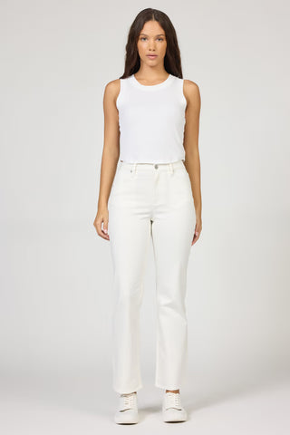 Dear John Bottoms - Pants 24 Anika Straight Leg Jeans White