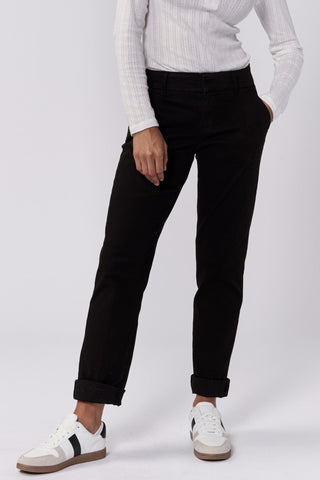 Dear John Bottoms - Pants 25 Hampton Mid-Rise Trouser Pant Black