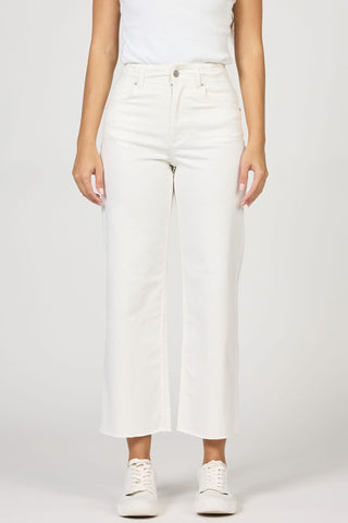 Dear John Bottoms - Pants 25 Holly High Rise Straight Leg Jeans White
