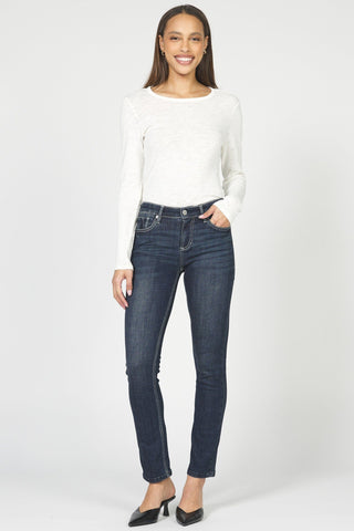 Dear John Bottoms - Pants Blaire Mid-Rise Slim Straight Jeans Lennon