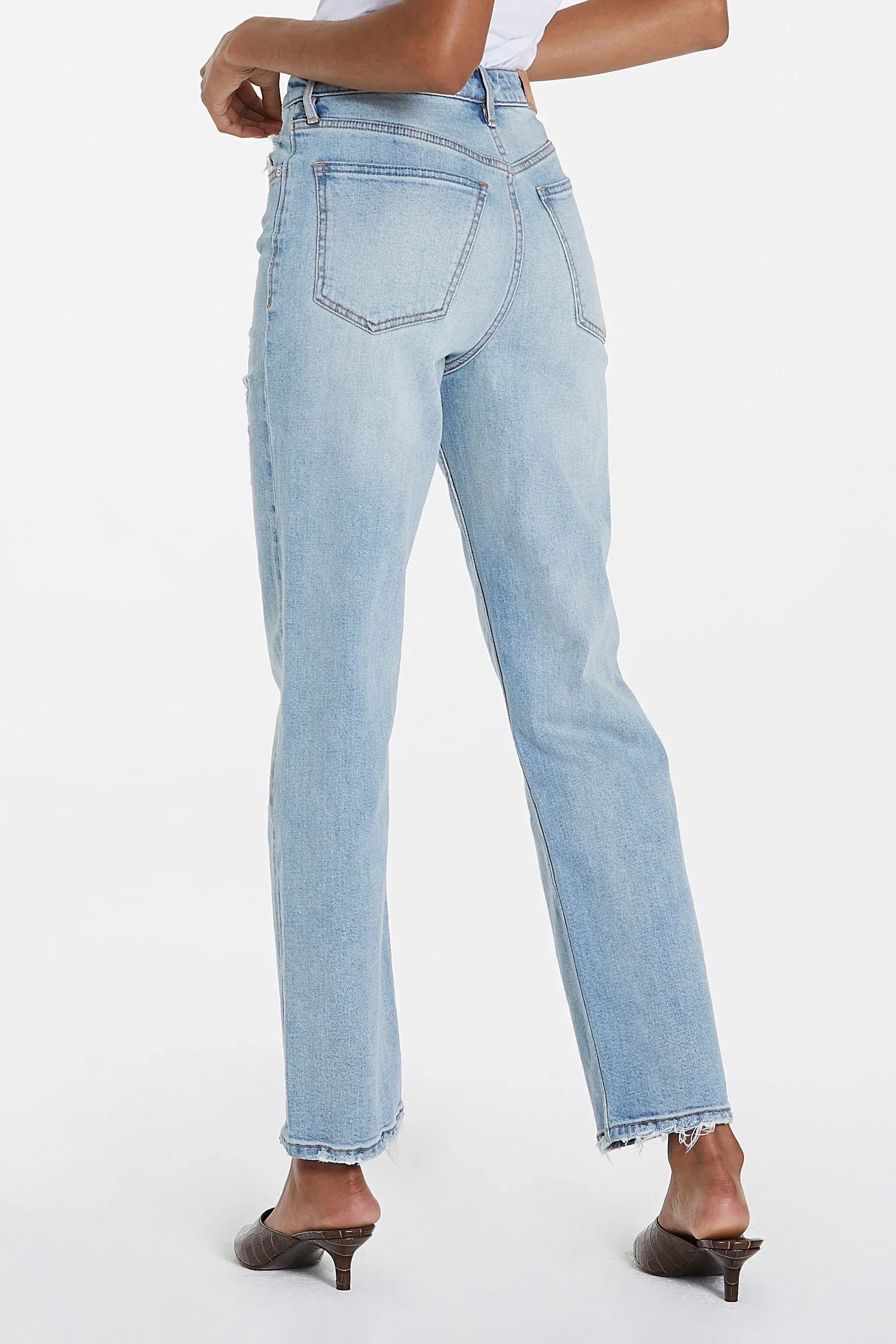 Dear John Bottoms - Pants Final Sale 90s Ultra High Rise Ankle Straight Jeans Calabasas