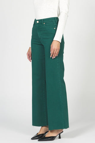 Dear John Bottoms - Pants Fiona High Rise Wide Leg Jeans Rainforest