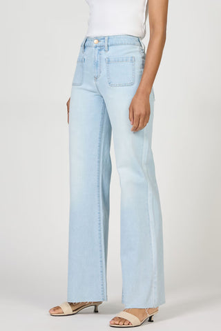 Dear John Bottoms - Pants Micah Mid-Rise Wide Leg Jeans Misty Cloud