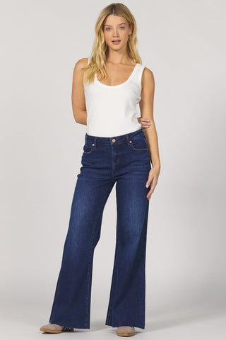 Dear John Bottoms - Pants Micah Mid-Rise Wide Leg Jeans Night