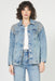 Dear John Outerwear - Jackets Xsm Final Sale Janette Oversized Denim Jacket w/Crystals Spakle