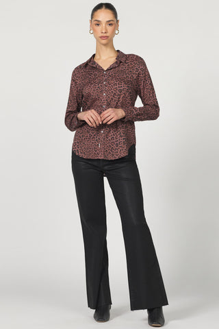 Dear John Tops - Blouse Sale Lolita Button Up Long Sleeve Boyfriend Fit Shirt Cappuccino