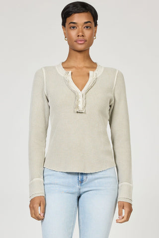 Dear John Tops - Blouse Sm Luna Thermal Henley Top Abbey Stone