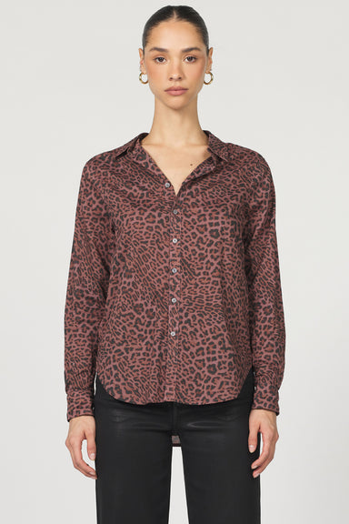 Dear John Tops - Blouse Xsm Sale Lolita Button Up Long Sleeve Boyfriend Fit Shirt Cappuccino