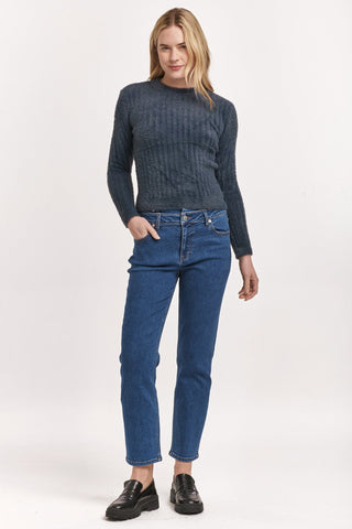 Dear John Tops - Sweaters Final Sale Carrey Mid Neck Long Sleeve Sweater