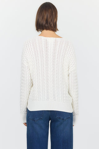 Dear John Tops - Sweaters Lexi V-Neck Sweater Off White