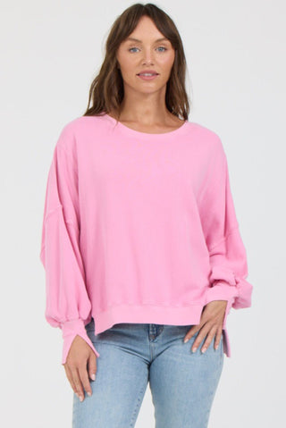 Dear John Tops - Sweaters Xsm Trenton Crew Neck Long Sleeve Sweater Cashmere Rose