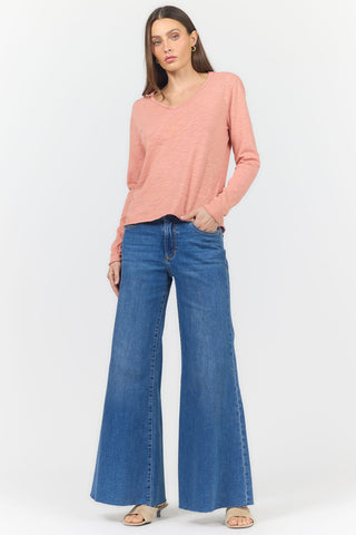 Dear John Tops - T-Shirts Vanya Long Sleeve Tee Rose Dawn