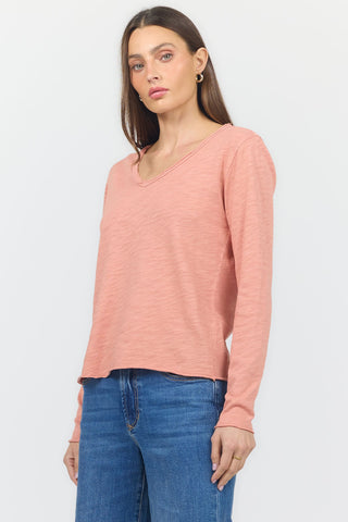 Dear John Tops - T-Shirts Vanya Long Sleeve Tee Rose Dawn