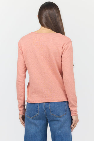 Dear John Tops - T-Shirts Vanya Long Sleeve Tee Rose Dawn