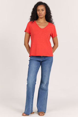 Dear John Tops - T-Shirts Vanya Short Sleeve T-Shirt Poppy Red