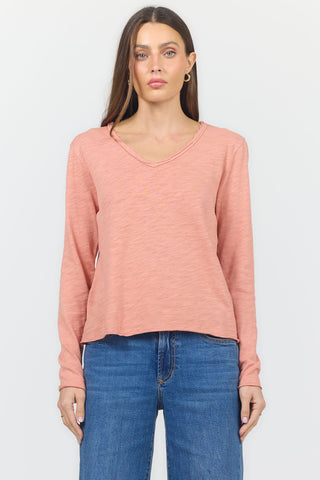 Dear John Tops - T-Shirts Xsm Vanya Long Sleeve Tee Rose Dawn