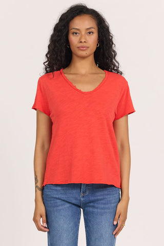 Dear John Tops - T-Shirts Xsm Vanya Short Sleeve T-Shirt Poppy Red