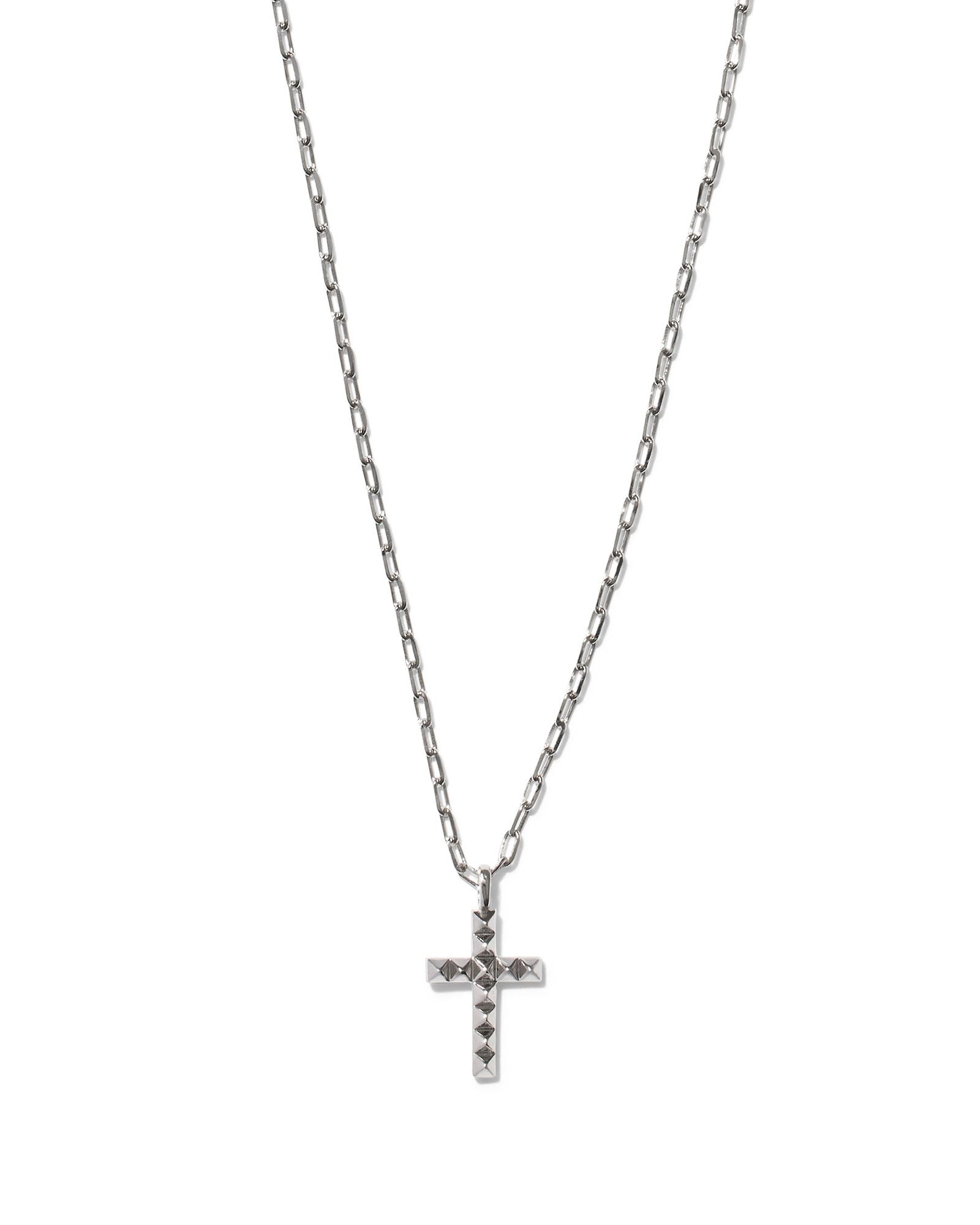 Sale Jada Cross Short Pendant Necklace Silver