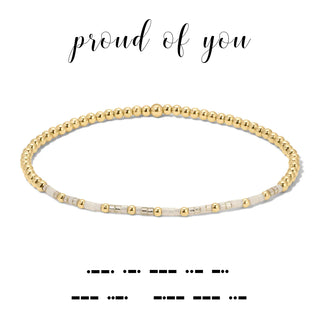 Dot & Dash Jewelry - Bracelets Proud of You Dot & Dash 14K Gold Filled Stretch Bracelet