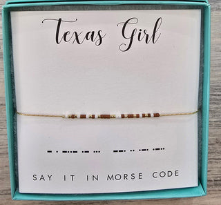 Dot & Dash Jewelry - Bracelets Texas Girl Dot & Dash Bracelet UT Colors