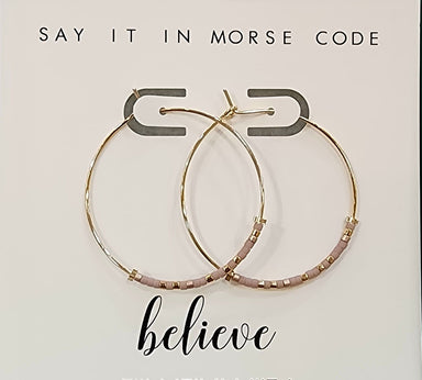 Dot & Dash Jewelry - Earrings Believe Dot & Dash Hoop Earrings