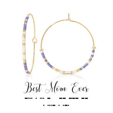 Dot & Dash Jewelry - Earrings Best Mom Ever Hoop Dot & Dash Earrings