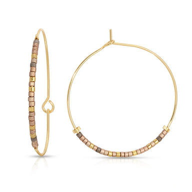 Dot & Dash Jewelry - Earrings Blessed Neutrals Dot & Dash Hoop Earrings