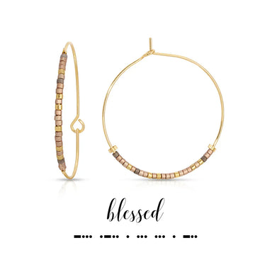 Dot & Dash Jewelry - Earrings Blessed Neutrals Dot & Dash Hoop Earrings