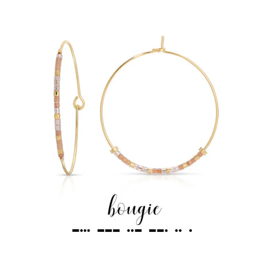 Dot & Dash Jewelry - Earrings Bougie Dot and Dash Hoop Earrings