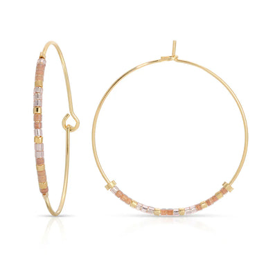 Dot & Dash Jewelry - Earrings Bougie Dot and Dash Hoop Earrings