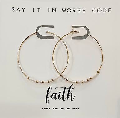 Dot & Dash Jewelry - Earrings Faith Dot & Dash Hoop Earrings